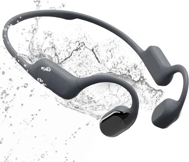 Main image of Swimming Headphone Open-Ear Bone Conduction-IP68 Waterproof Swim Earbuds with Bluetooth 5.4 Sport Headset with Safelight, 32G MP3 Memory Underwater Headphones, Running, Cycling