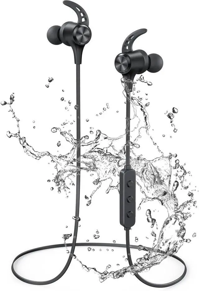 Main image of Bluetooth Headphones, Bluetooth 5.2 Stereo aptX Wireless Earbuds Bass Magnetic Neckband IPX7 Waterproof Earbuds Bulit-in Mic with 24H Playtime, Lightweight Earphones for Sport, Gym, Running
