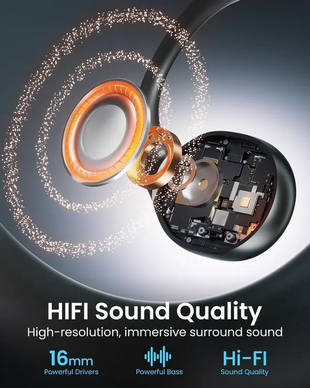 Alt view image 3 of 7 - Waterproof Swimming Headphones IPX8, Bone Conduction Underwater Headphones with MP3 Player 32GB Memory, Bluetooth 5.3 Wireless Open-Ear for Swimming Running Cycling Gym