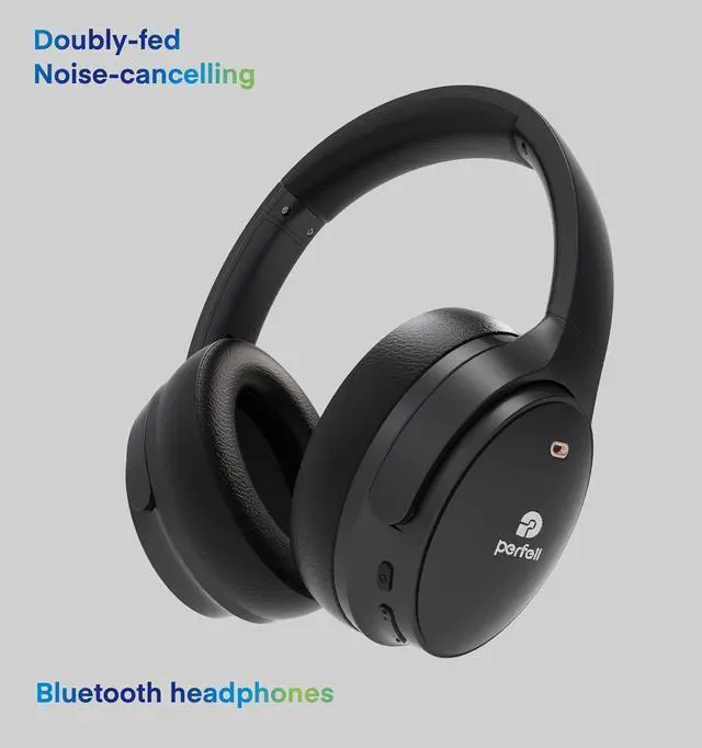 Alt view image 2 of 7 - M3 Hybrid Active Noise Cancelling Headphones, Wireless Over Ear Bluetooth Headset, 30H Playback Time, High-Resolution Audio, Bass, Memory Foam Earplug, Suitable for Home Office Travel