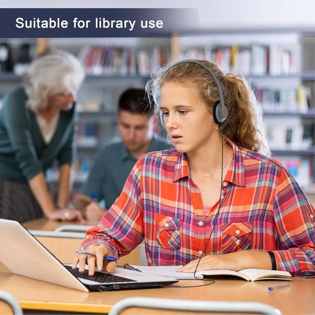 Alt view image 7 of 7 - Yunsailing 30 Pack Class Set Headphones for Kids Students Bulk Classroom Headsets School Earphones Adjustable with 3.5mm Jack for Children Youth Boys Girls Adults Laptop Computer(Grey)