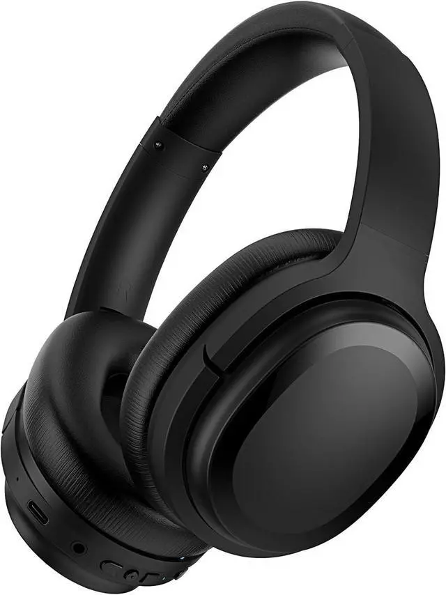 Main image of MOVSSOU Hybrid Active Noise Cancelling Headphones, Bluetooth Headphones Wireless Over Ear Headphones with Microphone, Deep Bass, Memory Foam Ear Cushions, 30 Hrs for Travel/Office/Home Black