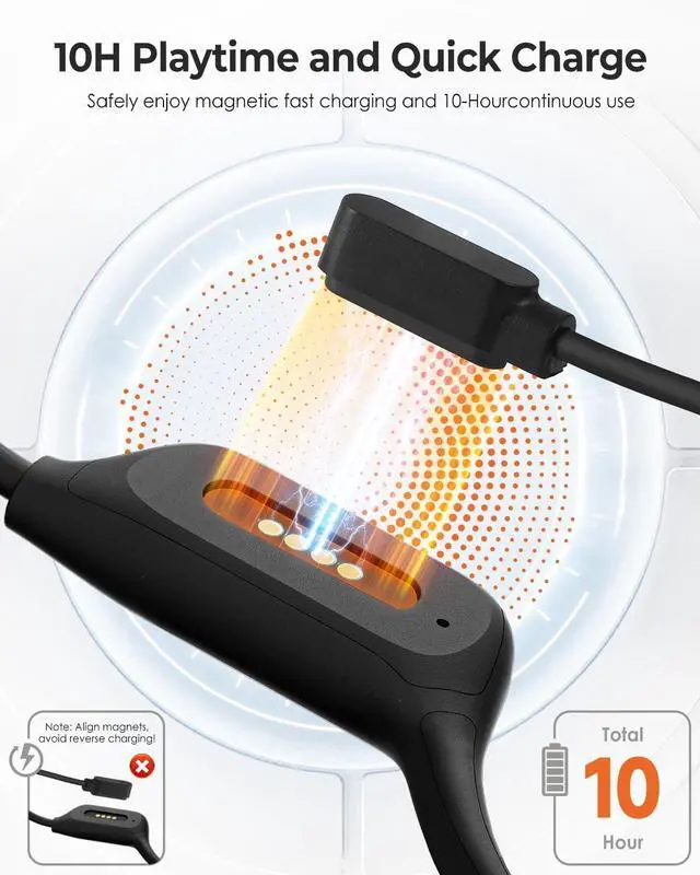 Alt view image 5 of 7 - Bone Conduction Headphones - Swimming, Wireless Bluetooth, MP3 Mode 2 in 1, 10 H Battery Power, Fast Charging, IPX8 Waterproof for Sports