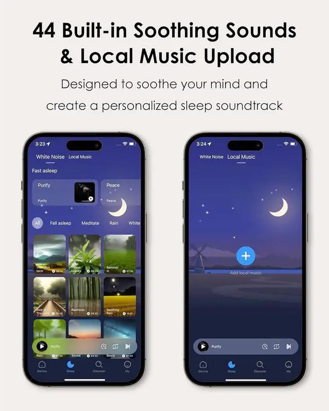 Alt view image 7 of 7 - Sleep Pro, Small Design for Side Sleepers Comfortable Sleep Earbuds Noise Blocking Headphones for Sleeping, App Control, Bluetooth Invisible Sleeping Ear Buds (Sleep Pro APP)