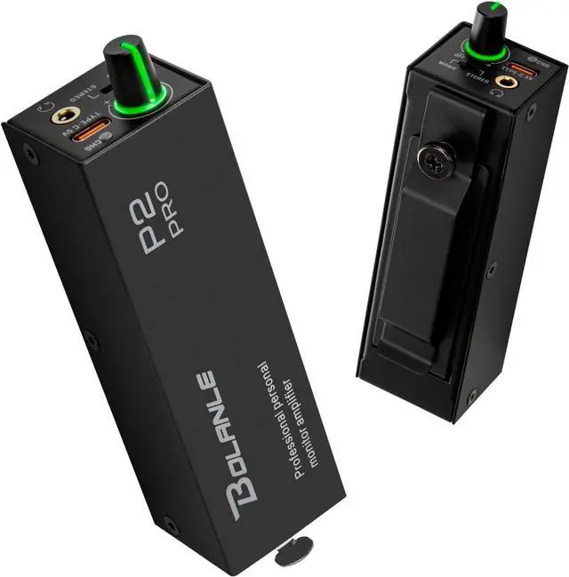 Main image of P2 USB C Portable in Ear Monitor Amplifier, Headphone Amp with XLR and TRS Input 3.5mm Output, Headphone Amplifier with Stereo/Mono Switch for Keyboardists, Drummers, Guitar (Single Channel-Black)