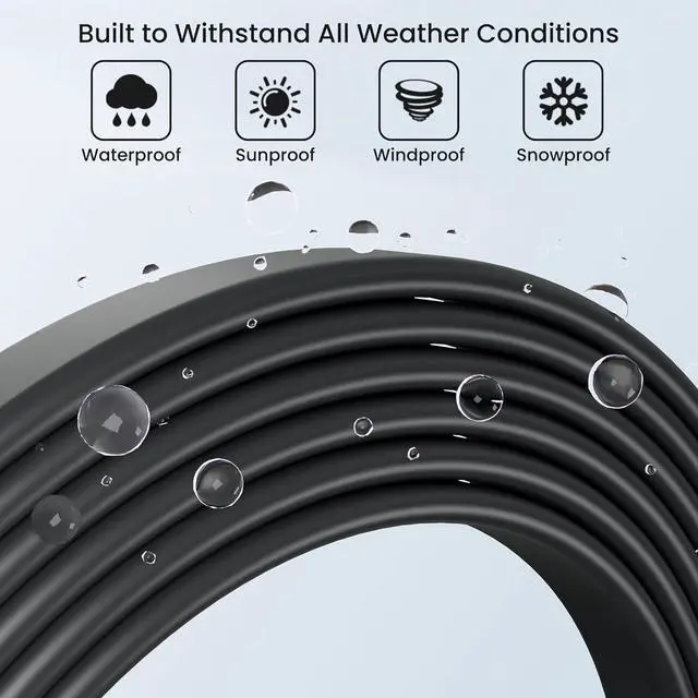 Alt view image 6 of 7 - Starlink Gen 3 Flat Cable, 32.8FT Ethernet Cable Flat Shielded Compatible with Standard Starlink Dish and Mini Starlink, Easier Passing Through Doors and Windows Waterproof 10M