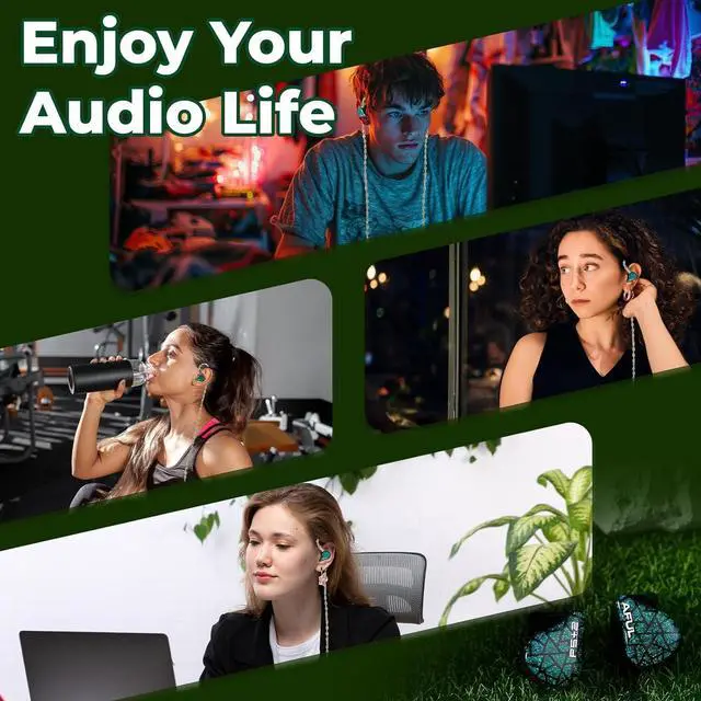 Alt view image 7 of 7 - HiFiGo AFUL Performer 5+2/7 IEMs, 1 Micro Planar+2DD+4BA in-Ear Monitor with 3D Printed Acoustic Tube Structure, HiFi Wired Gaming Earbuds with 3.5mm Jack Detachable Cable for HiFi Music (3.5mm)