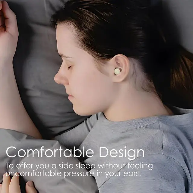 Alt view image 3 of 7 - Sleep Pro, Small Design for Side Sleepers Comfortable Sleep Earbuds Noise Blocking Headphones for Sleeping, App Control, Bluetooth Invisible Sleeping Ear Buds (Sleep Pro APP)