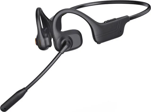 Main image of Open Ear Headphones with Mic, Bluetooth Wireless Headset with Microphone, Multipoint Connect Bluetooth 5.3 Headphone, Sweatproof Wireless Headset for Work, Driving, Running, Workouts