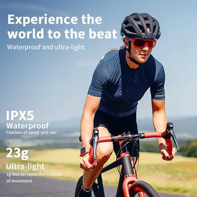 Alt view image 5 of 6 - Bone Conduction Headphones, Bluetooth 5.3 Open-Ear Headphones, Wireless Headphones with Mic, 10H Playtime Waterproof Sport Earphones Headset for Workout & Outdoor (Deep Blue)