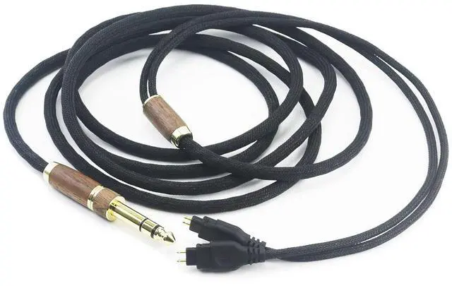 Main image of NewFantasia 10ft Replacement Upgrade Audio Cable Compatible with Sennheiser HD650 HD600 HD580 HD660S HD660S2 HD58X HD6XX Headphone 7N OCC Copper Silver Plated Cord Walnut Wood Shell 3.5mm/6.35mm