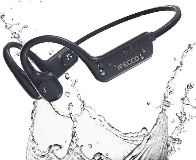 Main image of IFECCO Waterproof Headphones for Swimming Bone Conduction Headphones Bluetooth 5.4,IP68 Waterproof Earbuds Underwater,Open Ear Earbuds with 32G MP3 for Swimming Cycling Running