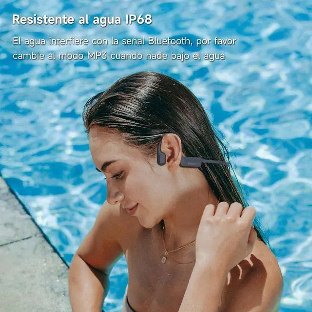 Alt view image 2 of 7 - IFECCO Waterproof Headphones for Swimming Bone Conduction Headphones Bluetooth 5.4,IP68 Waterproof Earbuds Underwater,Open Ear Earbuds with 32G MP3 for Swimming Cycling Running