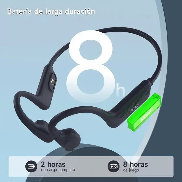 Alt view image 4 of 7 - IFECCO Waterproof Headphones for Swimming Bone Conduction Headphones Bluetooth 5.4,IP68 Waterproof Earbuds Underwater,Open Ear Earbuds with 32G MP3 for Swimming Cycling Running