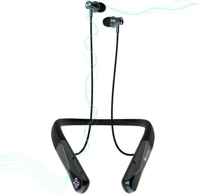 Main image of Hmusic H08 Neckband Headphones Bluetooth 6.0,Wireless Neckband Earbuds,Voice Return Mic,35H Battery Life,IPX5 Waterproof,Power Display,Call Alerts,Around the Neck Magnetic Earphones for Singing,Sports