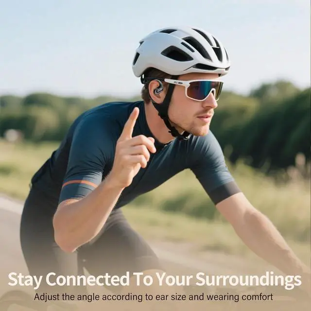 Alt view image 4 of 7 - Open Ear Headphones, Bluetooth 5.4 Headphones Sports, Premium Sound with HD Mic Wireless Earbuds, 48H Playtime LED Power Display Ear Buds, IPX7 Lightweight Comfort Earphones for Running, Working