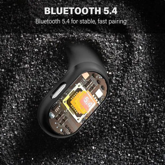 Alt view image 6 of 7 - Open Ear Headphones, Bluetooth 5.4 Headphones Sports, Premium Sound with HD Mic Wireless Earbuds, 48H Playtime LED Power Display Ear Buds, IPX7 Lightweight Comfort Earphones for Running, Working