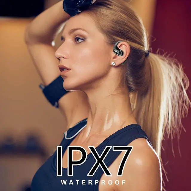 Alt view image 7 of 7 - Open Ear Headphones, Bluetooth 5.4 Headphones Sports, Premium Sound with HD Mic Wireless Earbuds, 48H Playtime LED Power Display Ear Buds, IPX7 Lightweight Comfort Earphones for Running, Working