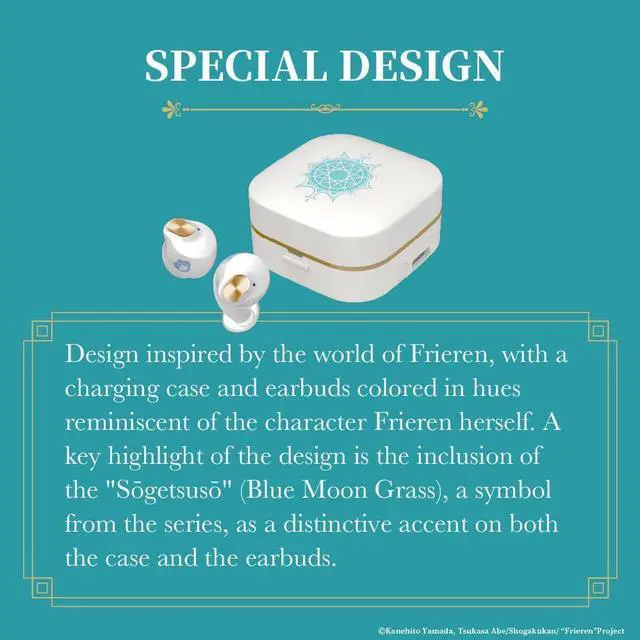 Alt view image 2 of 7 - AVIOT TE-Q3-FRR Frieren: Beyond Journey's End Collaboration Wireless Earbuds Officially Licensed (Exclusive Edition), Special Japanese Voice, Noise Cancelling Wireless Earbuds, Bluetooth 5.3
