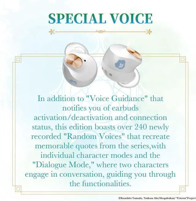 Alt view image 4 of 7 - AVIOT TE-Q3-FRR Frieren: Beyond Journey's End Collaboration Wireless Earbuds Officially Licensed (Exclusive Edition), Special Japanese Voice, Noise Cancelling Wireless Earbuds, Bluetooth 5.3