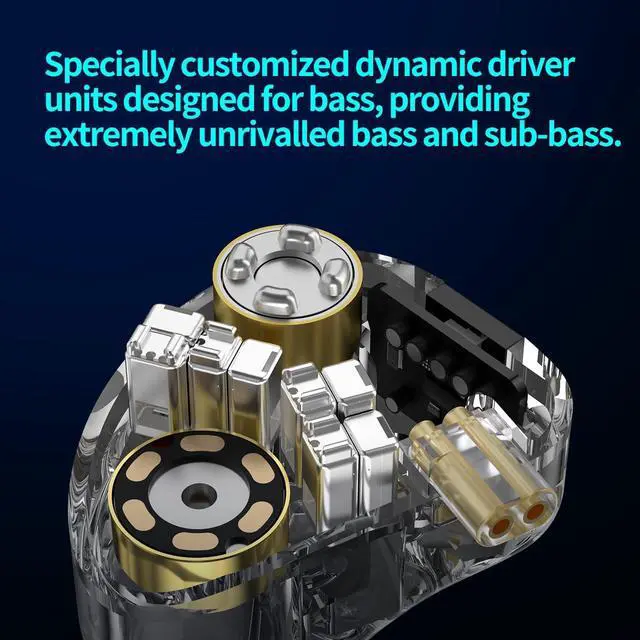 Alt view image 5 of 7 - CCA Hydro in-Ear Monitor, 8BA+2DD Hybrid Driver with 4 Tuning Switches HiFi Noise Isolation Earbuds, Clarity in All Frequency Stereo Sound Headphone for Audio Engineer, Musician (784)