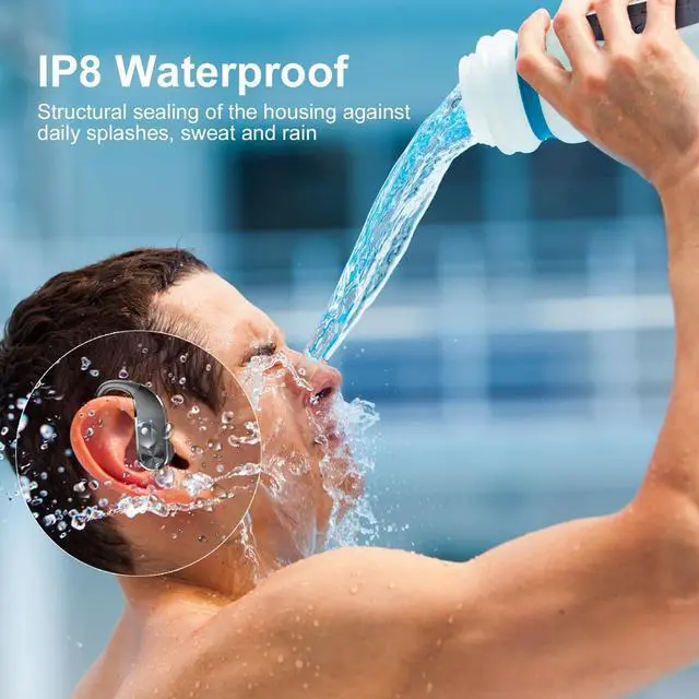 Alt view image 6 of 6 - Ear buds Wireless Bluetooth Earbuds Sport 2025 NEW Bluetooth 5.3 Headphones 68H Playtime with LED Display Powerful Bass Over Ear Earphones with Earhooks IP8 Waterproof for Workout/Running