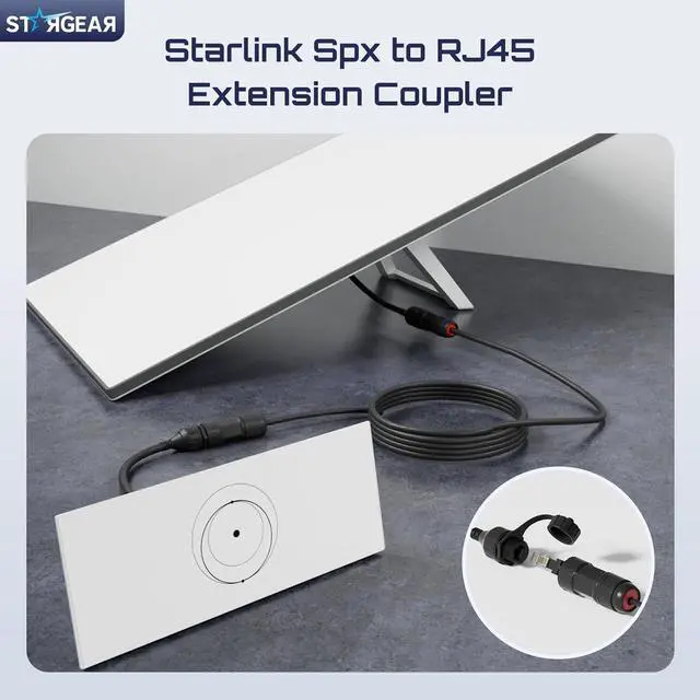 Alt view image 7 of 7 - Starlink Gen 3 Mount Mobility, Starlink Accessories Semi-Permanent for Starlink Mount Gen 3, Starlink Ethernet Adapter for Gen 3/Mini