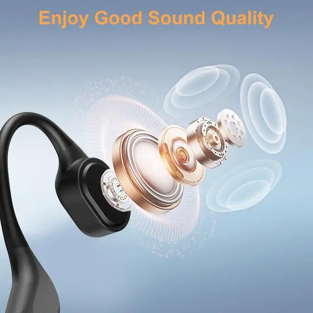 Alt view image 6 of 7 - Bone Conduction Swimming Headphones,IP68 Waterproof, Built-in 32GB MP3 Player, Open-Ear Design for Swimming, Surfing, Running & Cycling (Black)