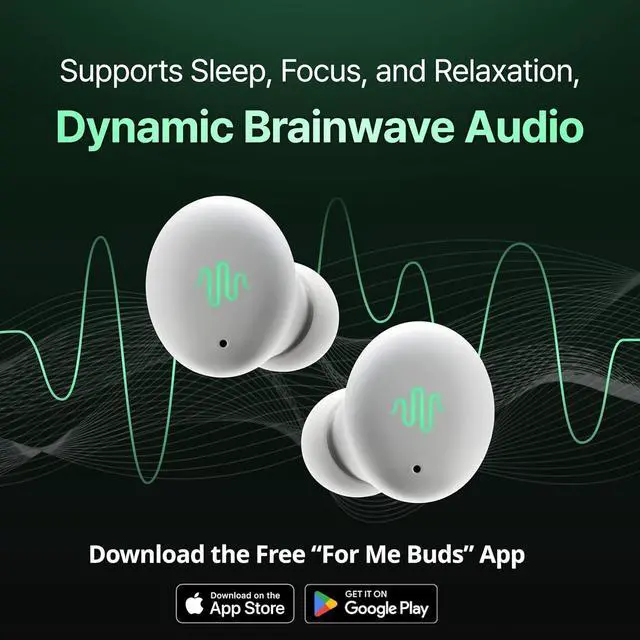 Alt view image 3 of 7 - Bluetooth Earbuds with Heart Rate Sensing | Brainwave Audio | Helps Regulate Heart Rate | Sleep, Nap, Meditation, Focus | All-Day Comfort Fit | ANC | Study Earbuds | Sleep buds