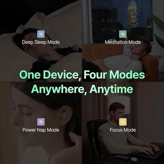 Alt view image 6 of 7 - Bluetooth Earbuds with Heart Rate Sensing | Brainwave Audio | Helps Regulate Heart Rate | Sleep, Nap, Meditation, Focus | All-Day Comfort Fit | ANC | Study Earbuds | Sleep buds