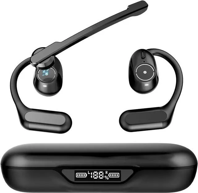 Alt view image 2 of 7 - Open-Ear Business Bluetooth Headset : Features a Detachable Microphone and a Multi-Microphone Design for Ultra-Clear Calls. Bluetooth 6.0, Suitable Office use,Driving,Meetings