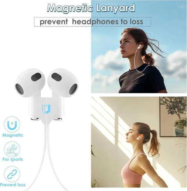 Alt view image 3 of 4 - Replacement Earbud for Airpod 3rd Left(2564) with Headphone Lanyard