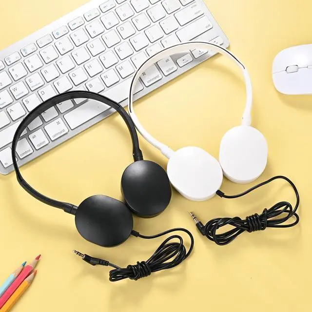 Alt view image 6 of 7 - 50 Pack Bulk Classroom Headphones for Kids Students School, Wholesale Wired On-Ear Headphones for Children Toddler Boys Girls Chromebook Laptop PC