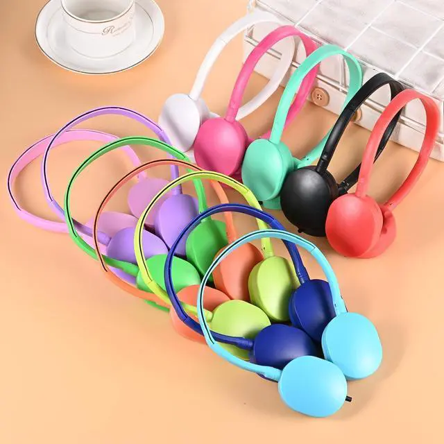 Alt view image 7 of 7 - 50 Pack Bulk Classroom Headphones for Kids Students School, Wholesale Wired On-Ear Headphones for Children Toddler Boys Girls Chromebook Laptop PC