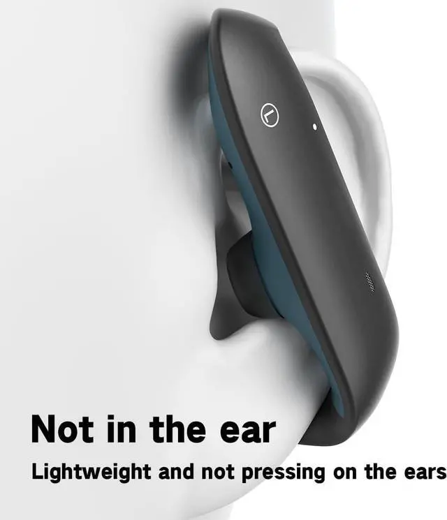 Alt view image 6 of 7 - Open Ear Headphones Heavy Bass,Sports Ear Hooks Ultra-Comfort Bluetooth 5.4 Open Earphones,Deep Bass Chip Powerful Sound,Open Wireless Earbuds with Mic Clear Calls,Stable Fitness earbud,36H Playtime