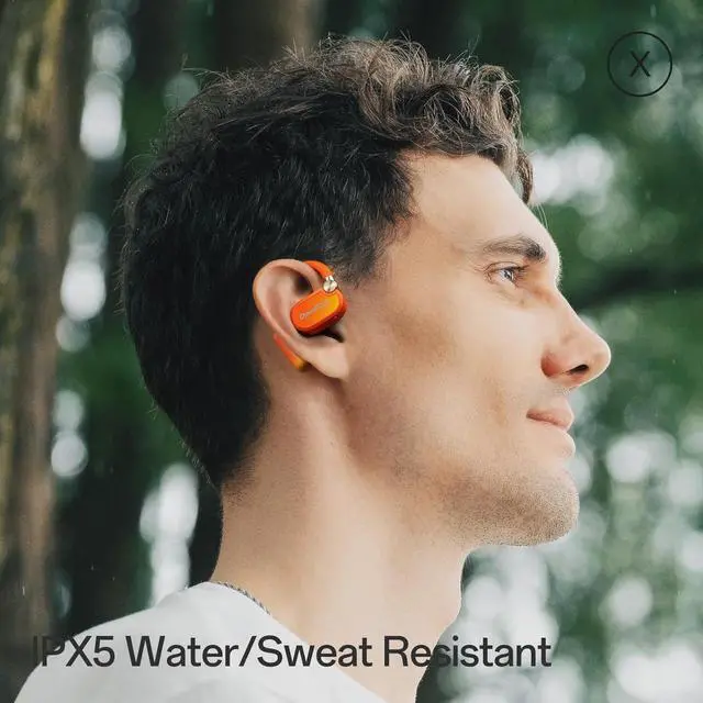 Alt view image 6 of 7 - X Open-Ear Headphones, Upgraded Silicone Earhooks, 48Hrs Playtime, Comfort and Fit, IPX5 Waterproof, ENC Microphone, Smart App, Bluetooth 5.3, Wireless Over-Ear Earbuds for Sports, Office