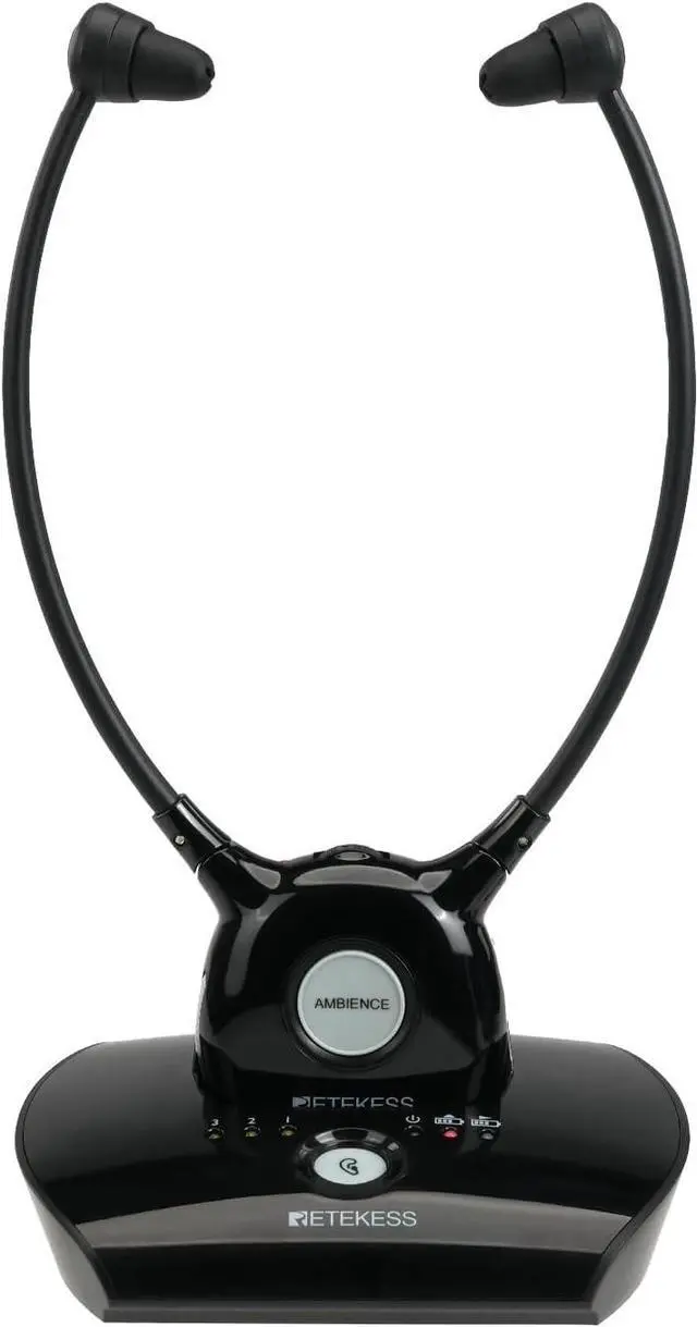 Main image of Retekess TA008 Tv Ears for Seniors, 2.4G Digital TV Headphones Wireless for Seniors, 30M, Dual Battery Combo, Independent Volume Adjustment for Left and Right Ears, for Hearing Lmpaired