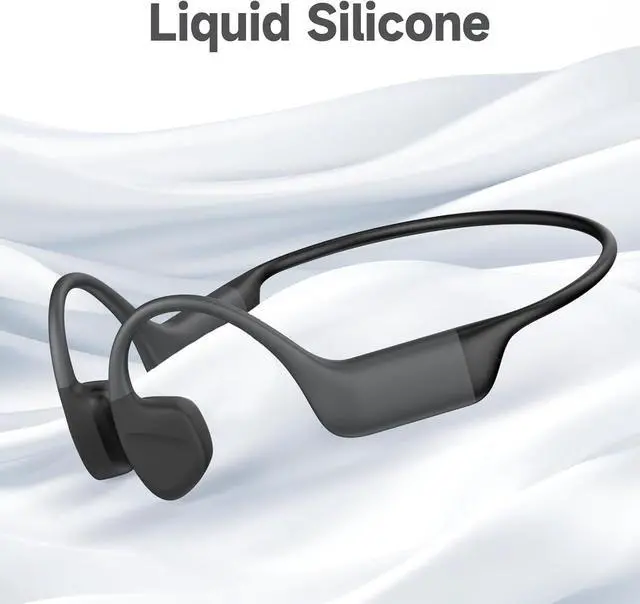 Alt view image 7 of 7 - Bone Conduction Headphones Swimming,Waterproof IP68,Bluetooth 5.4, Built-in 32GB TF Swimming Headphones Underwater Music Player, Open Ear Bluetooth Earbuds(Grey)