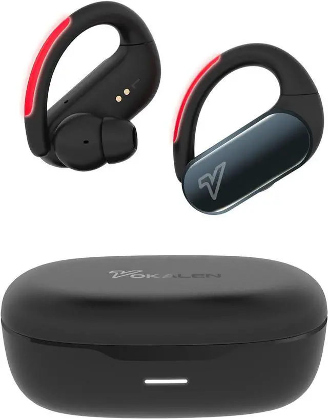 Main image of VOKALEN Reflex Pro - Wireless Sport Earbuds with Ear Hooks, Active Noise Cancellation, up to 50H of Battery Life, IP68 Dust and Waterproof, Touch Control, Secure Fit for Sports (Black)