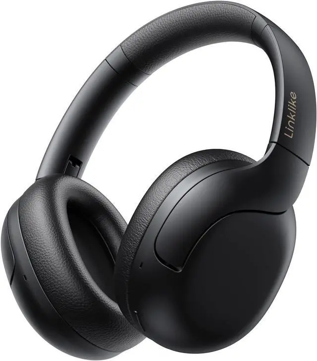 Main image of Linklike Over-Ear Wireless Headphones 50dB ANC Hi-Res Audio, 180H Playtime Noise Canceling Headphones, Touch Control Foldable Bluetooth Headset with IPX5 Waterproof, Best for Travel/Gym/Office