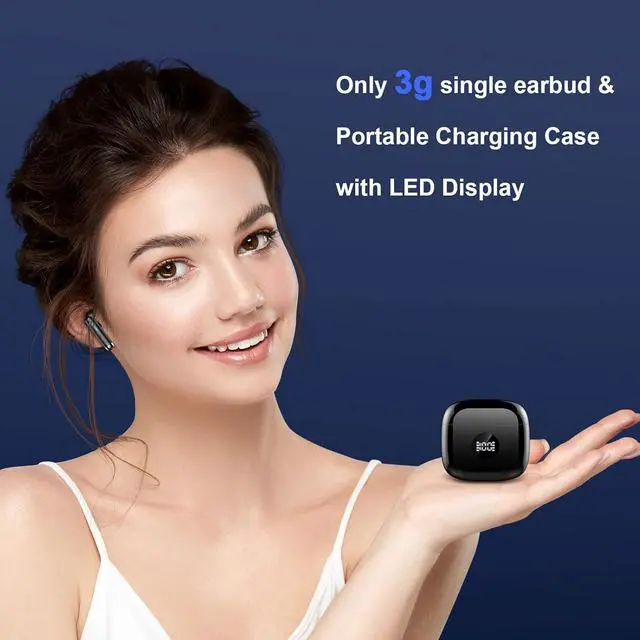 Alt view image 6 of 7 - Wireless Earbuds, Bluetooth 5.4 Headphones Stereo Bass, in Ear Earphones 4 ENC Noise Cancelling Mic, 40H Playtime Ear Buds with Mini USB C Charging Case, IP7 Waterproof Sports Earbuds for Android iOS