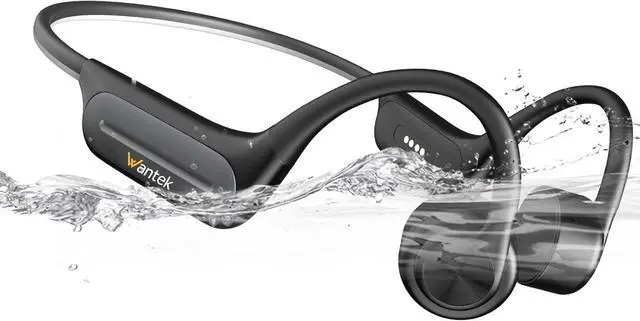 Main image of Wantek Bone Conduction Headphones - Open Ear Headphones Wireless Bluetooth,Swimming Headphone Built-in 32GB MP3,IP68 Waterproof Headphones 8Hr Playtime for Swimming,Running,Cycling,Gym