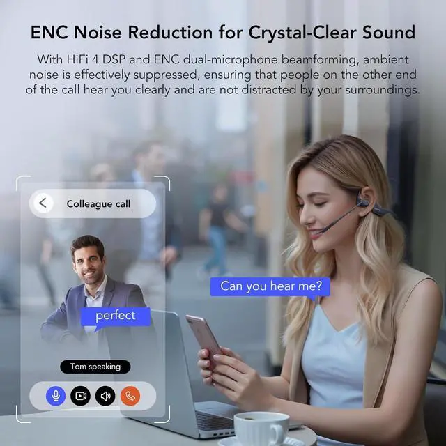 Alt view image 7 of 7 - MemPod Pro 2S Voice Recorder Headset, Open Ear Bluetooth Headphones with Mic, ChatGPT Powered Transcribe & Summarize, Dongle, App Control, Support 97 Languages, for Lectures, Meetings, Calls