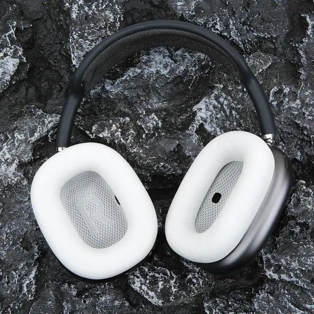 Alt view image 7 of 7 - Lambskin Ear Pads for AirPods Max Headphones Sheepskin Leather Earpads Replacement with Memory Foam and Magnet Sweat Proof& Excellent Noise Isolation White