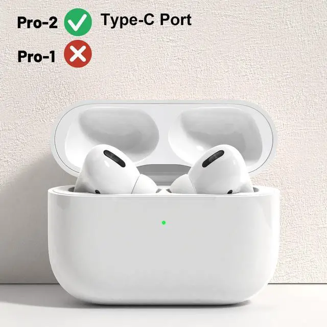Alt view image 4 of 7 - Left Earbud Replacement for Air Pro (2nd Generation), A3047, A3048, A3049 Single Left Ear Side Only, Compatible with Original Pro 2 A2968 Charging Case with Type-C Port, Ear Cushion