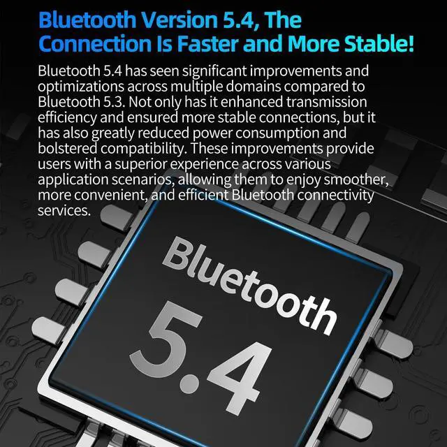 Alt view image 4 of 7 - KZ AE01 Bluetooth 5.4 Module Upgrade EarHook for Earbuds 2Pins,Dual Microphones ENC Noise Reduction Wireless Earphone Adapter