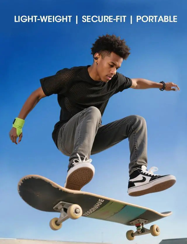 Alt view image 2 of 7 - Clip on Earbuds, Open Ear Earbuds Wireless Bluetooth 5.4 with Mic, Open Ear Headphones with Charging Case LED Display, 44H Play, IP54 Waterproof, Lightweight Comfort for Running Sport Workout (Black)