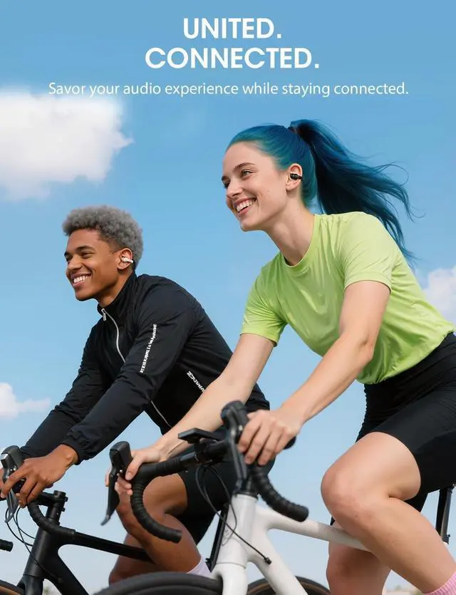 Alt view image 7 of 7 - Clip on Earbuds, Open Ear Earbuds Wireless Bluetooth 5.4 with Mic, Open Ear Headphones with Charging Case LED Display, 44H Play, IP54 Waterproof, Lightweight Comfort for Running Sport Workout (Black)