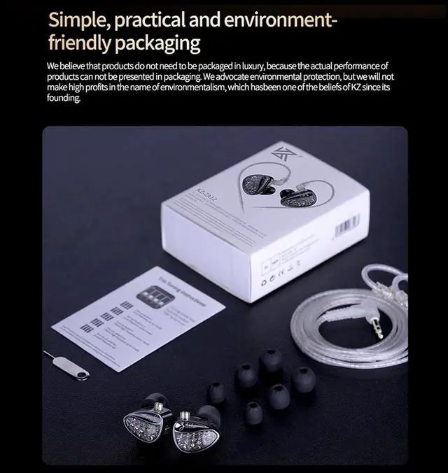 Alt view image 7 of 7 - KZ ZA12 in Ear Monitor Headphones, 2DD+4BA Hybrid Drivers iem for Gaming, Tunable in Ear Monitor with 4-Level Tuning Switch, 6 Driver HIFI iem Earphones for Audiophile Singers (Tuning Version, no mic)