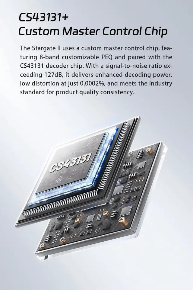 Alt view image 4 of 7 - TANCHJIM Stargate 2 Portable Headphone Amplifier, Type C to 3.5mm HiFi Audio Adapter, CS43131 DAC, 32Bit/384kHzDSD64/128/256 AMP with DSP Decoder for Smartphone, Tablet & Laptop PC